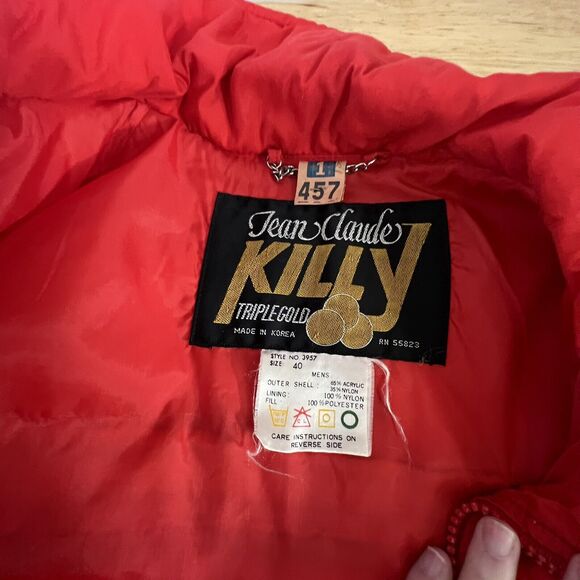 Vintage 1970s Jean Claude Killy‎ Red Striped Ski Snowboard Jacket Sz 40 - Picture 6 of 8